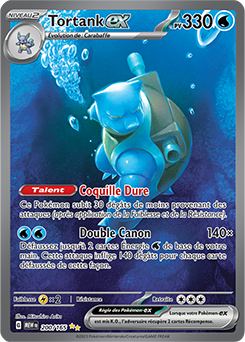 Carte Pokémon Tortank ex 200/165 de la série 151 en vente au meilleur prix