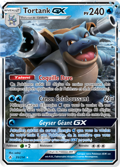 Carte Pokémon Tortank GX 35/214 de la série Alliance Infallible en vente au meilleur prix