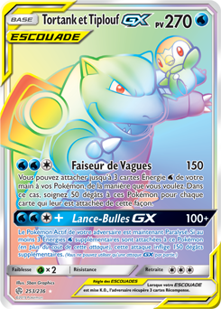 Carte Pokémon Tortank Tiplouf GX 253/236 de la série Éclipse Cosmique en vente au meilleur prix