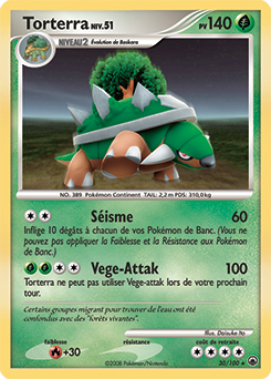 Carte Pokémon Torterra 30/100 de la série Aube Majestueuse en vente au meilleur prix