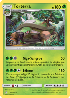 Carte Pokémon Torterra 9/156 de la série Ultra Prisme en vente au meilleur prix