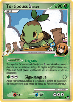 Carte Pokémon Commune Tortipouss 85/111 de la série Rivaux Émergents