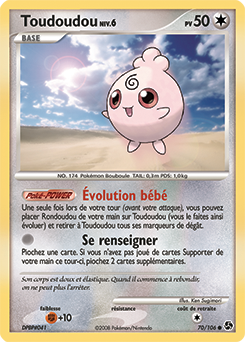 Carte Pokémon Toudoudou 70/106 de la série Duels au Sommet en vente au meilleur prix