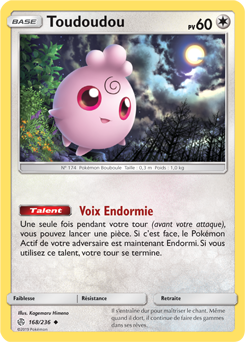 Carte Pokémon Toudoudou 168/236 de la série Éclipse Cosmique en vente au meilleur prix