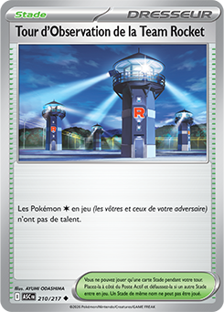 Carte Pokémon Tour d'Observation de la Team Rocket 210/217 de la série Héros Transcendants en vente au meilleur prix