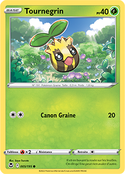 Carte Pokémon Communes Tournegrin 005/195 de la série Tempête Argentée