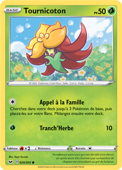Carte Pokémon Commune Tournicoton 20/202 de la série Épée et Bouclier