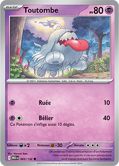 Carte Pokémon Communes Toutombe 65/132 de la série Méga-Évolution