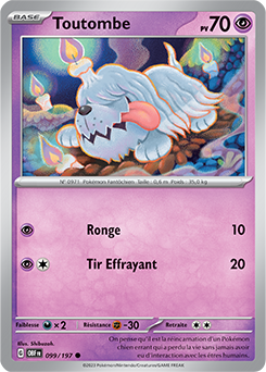 Carte Pokémon Communes Toutombe 99/197 de la série Flammes Obsidiennes