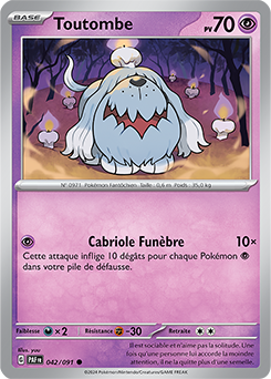 Carte Pokémon Toutombe 42/91 de la série Destinées de Paldea en vente au meilleur prix