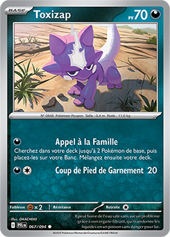 Carte Pokémon Communes Toxizap 67/94 de la série Flammes Fantasmagoriques