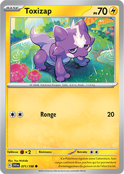 Carte Pokémon Toxizap 071/198 de la série Écarlate et Violet en vente au meilleur prix