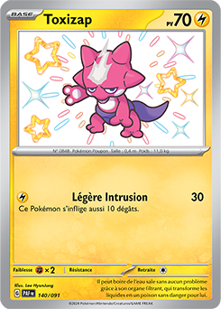 Carte Pokémon Toxizap 140/91 de la série Destinées de Paldea en vente au meilleur prix