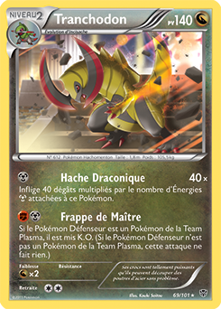 Carte Pokémon Tranchodon 69/101 de la série Explosion Plasma en vente au meilleur prix