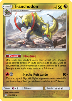 Carte Pokémon Tranchodon 156/236 de la série Harmonie des Esprits en vente au meilleur prix