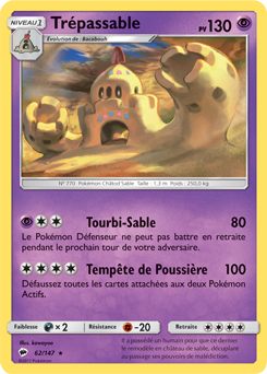 Carte Pokémon Holographique Rare Trépassable 62/147 de la série Ombres Ardentes