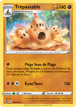 Carte Pokémon Peu commune Trépassable 100/195 de la série Tempête Argentée