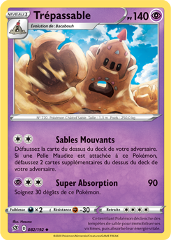 Carte Pokémon Peu commune Trépassable 82/192 de la série Clash des Rebelles