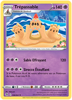 Carte Pokémon Rare Trépassable 126/264 de la série Poing de Fusion
