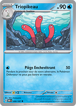 Carte Pokémon Peu commune Triopikeau 59/197 de la série Flammes Obsidiennes