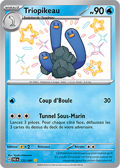 Carte Pokémon Triopikeau 122/91 de la série Destinées de Paldea en vente au meilleur prix