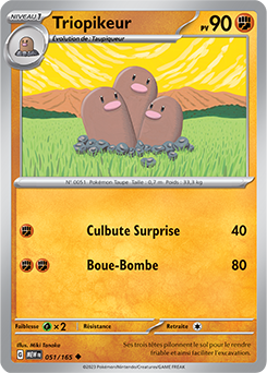 Carte Pokémon Triopikeur 51/165 de la série 151 en vente au meilleur prix