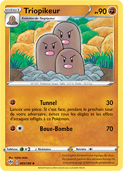 Carte Pokémon Triopikeur 85/189 de la série Ténèbres Embrasées en vente au meilleur prix