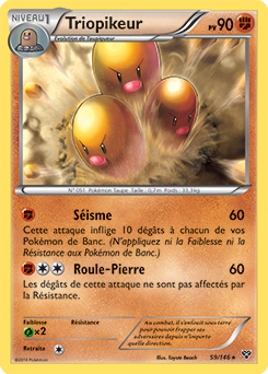 Carte Pokémon Rare Triopikeur 59/146 de la série X&Y