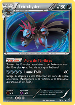Carte Pokémon Holographique Rare Trioxhydre 79/101 de la série Nobles Victoires