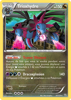 Carte Pokémon Holographique Rare Trioxhydre 97/124 de la série Dragons Éxaltés