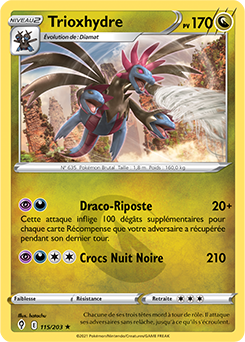 Carte Pokémon Trioxhydre 115/203 de la série Évolution Céleste en vente au meilleur prix