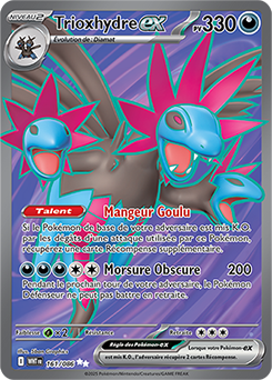Carte Pokémon Ultra rare Trioxhydre ex 161/86 de la série Flamme Blanche