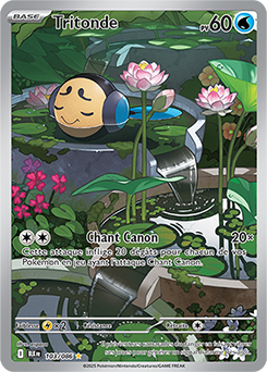 Carte Pokémon Illustration rare Tritonde 103/86 de la série Foudre Noire