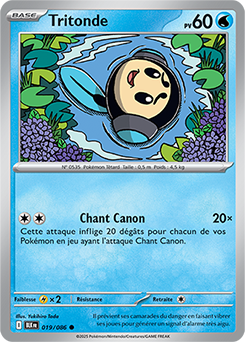 Carte Pokémon Communes Tritonde 19/86 de la série Foudre Noire