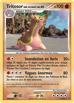 Carte Pokémon Holographique Rare Tritosor Mer Occident 9/132 de la série Merveilles Secrètes