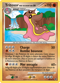 Carte Pokémon Rare Tritosor Mer Occident 22/111 de la série Rivaux Émergents