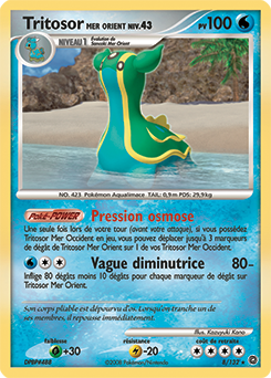 Carte Pokémon Holographique Rare Tritosor Mer Orient 8/132 de la série Merveilles Secrètes
