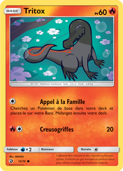 Carte Pokémon Tritox 13/70 de la série Majesté des Dragons en vente au meilleur prix