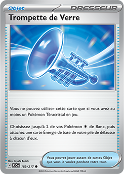 Carte Pokémon Trompette de Verre 189/217 de la série Héros Transcendants en vente au meilleur prix