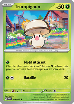 Carte Pokémon Communes Trompignon 9/197 de la série Flammes Obsidiennes