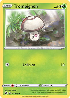 Carte Pokémon Communes Trompignon 011/195 de la série Tempête Argentée