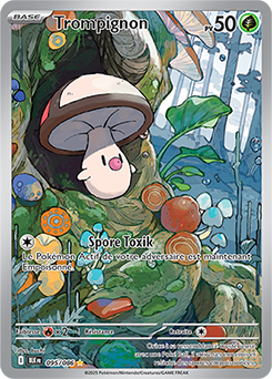 Carte Pokémon Illustration rare Trompignon 95/86 de la série Foudre Noire
