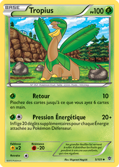Carte Pokémon Tropius 5/101 de la série Explosion Plasma en vente au meilleur prix