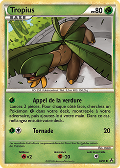 Carte Pokémon Tropius 66/95 de la série Déchaînement en vente au meilleur prix