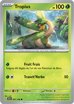 Carte Pokémon Tropius 007/198 de la série Écarlate et Violet en vente au meilleur prix