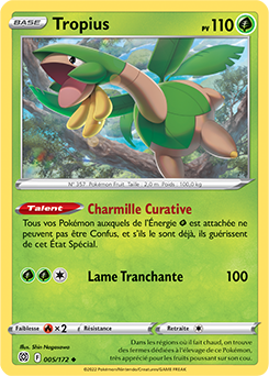 Carte Pokémon Peu commune Tropius 005/172 de la série Stars Étincelantes