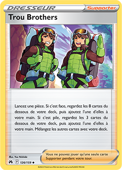 Carte Pokémon Trou Brothers 126/159 de la série Zénith Suprême en vente au meilleur prix