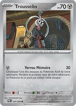 Carte Pokémon Trousselin 59/88 de la série Équilibre Parfait en vente au meilleur prix