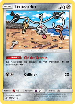 Carte Pokémon Commune Trousselin 110/181 de la série Duo de Choc