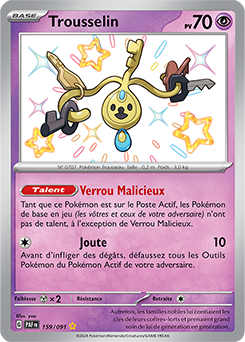 Carte Pokémon Trousselin 159/91 de la série Destinées de Paldea en vente au meilleur prix